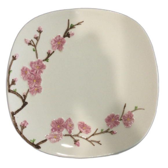 Vintage Metlox PoppyTrail Peach Blossom  10”( approx.) Dinner Plates (8 Total) - Picture 1 of 8